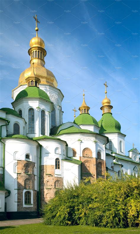 Saint Sophia Cathedral Church Kiev High Quality Architecture Stock