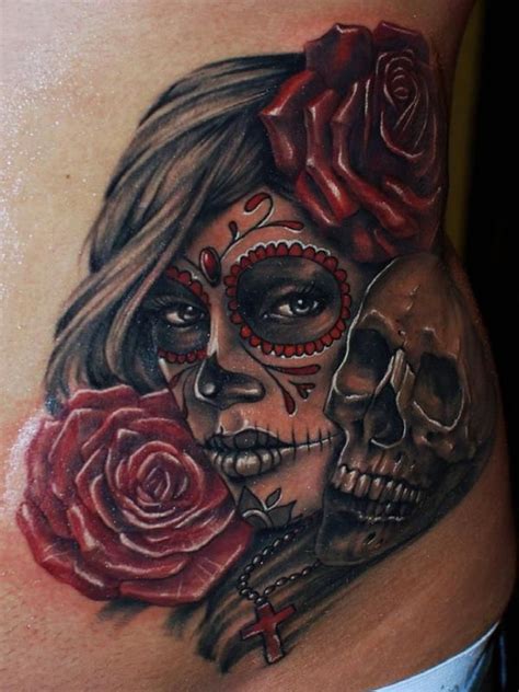 Day of the dead sleeve. 40+ Eye-Catching Day of the Dead Tattoos - Faces, Skulls ...