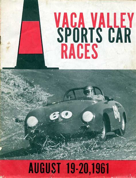 Covers Vaca Valley Sports Car Races August 1961 Race Program