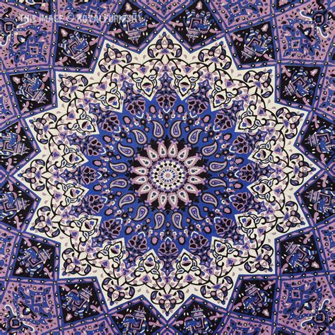 Choose your favorite purple tapestries from thousands of available designs. Small Purple 3 D Star Elephants Mandala Wall Tapestry - RoyalFurnish.com