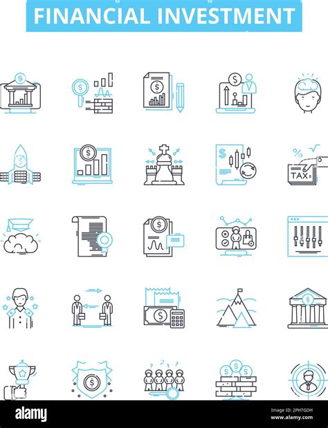 Financial Investment Vector Line Icons Set Investment Finance