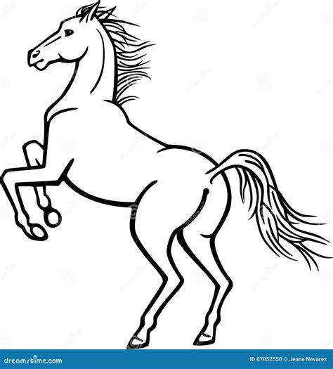 Horse Rearing Up Drawing