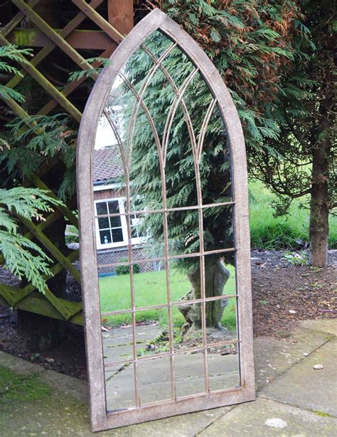 This Rustic Outdoor Garden Wall Mirror Would Make The Perfect Addition