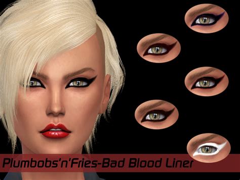 Plumbobs N Fries Bad Blood Liner The Sims Sims Cc Colored Eyeliner