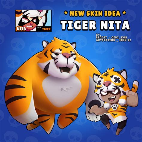 1230 x 950 jpeg 140 кб. Skin Idea Tiger Nita !!! : Brawlstars