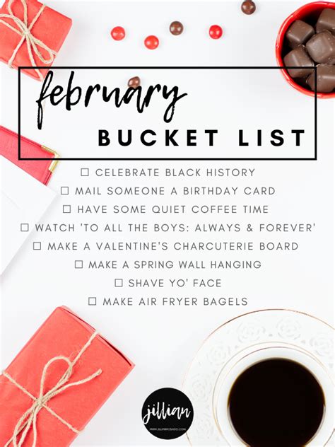 February Bucket List Jillian Rosado