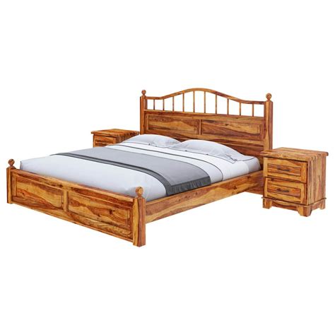Colonial Rail Top Solid Wood Platform Bed Frame