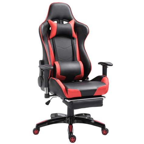 Homcom Pu Leather Gaming Chair Racing Chair Office Swivel Recliner