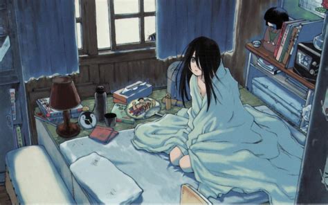 Hd Wallpaper Woman Sitting On The Bed Illustration Anime Hot Sex Picture