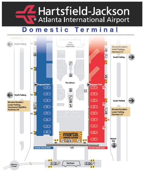 Atlanta Airport Map Terminal A To D