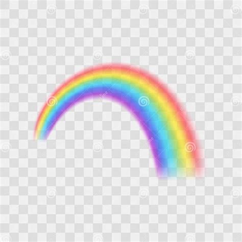 Realistic Detailed 3d Rainbow On A Transparent Background Vector Stock