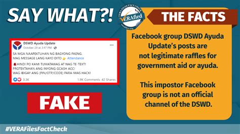 VERA FILES FACT CHECK Impostor Group Posts FAKE DSWD Ayuda Call For Typhoon Victims VERA Files
