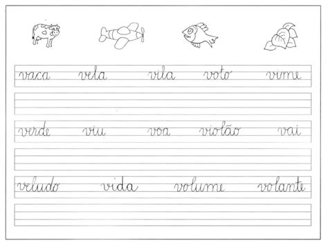 Atividades e ideias de Exercícios de caligrafia com letra cursiva Atividades Educação Infantil