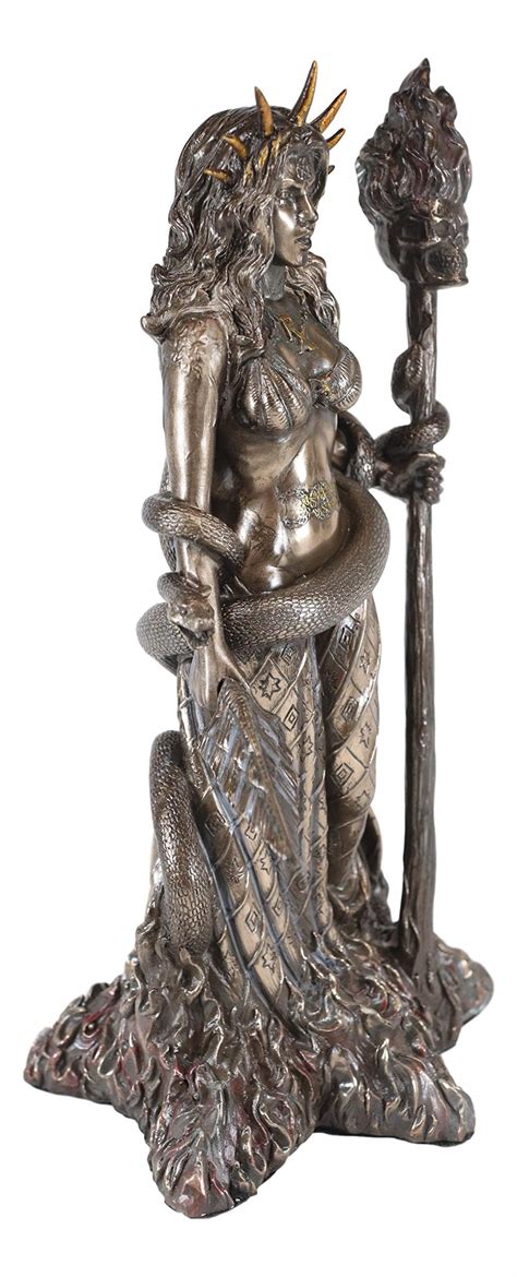 Ebros Greek Goddess White Witch Sorceress Hecate Figurine In Bronze