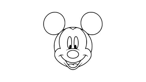 Drawing Of Mickey Mouse Head