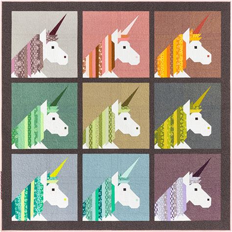 Lisa The Unicorn Quilt Pattern By Elizabeth Hartman Jelly Roll