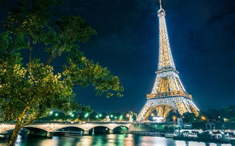 Fondos De Pantalla París La Torre Eiffel La Ciudad La Noche Las