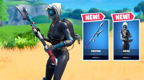 New Fortnite Focus Skin In Game Play And Fixation Axe Full Set Youtube