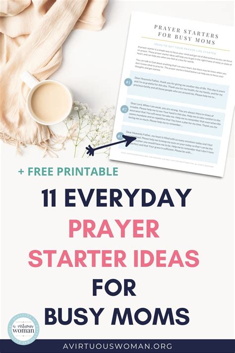 11 Everyday Prayer Starter Ideas For Moms Free Printable