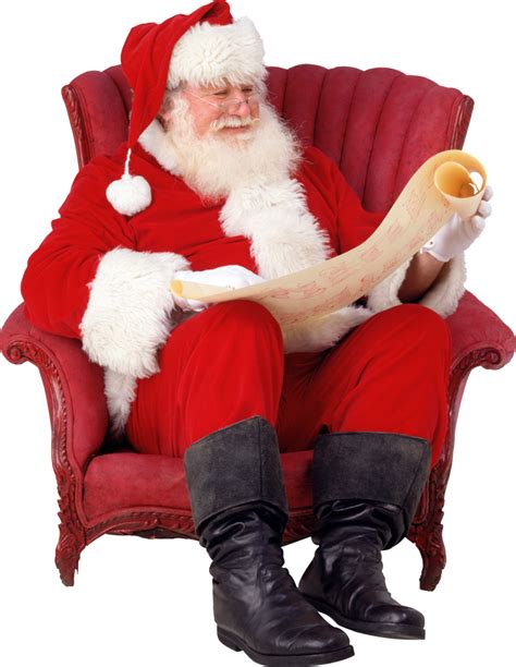 Santa Sitting Png Free Image Png