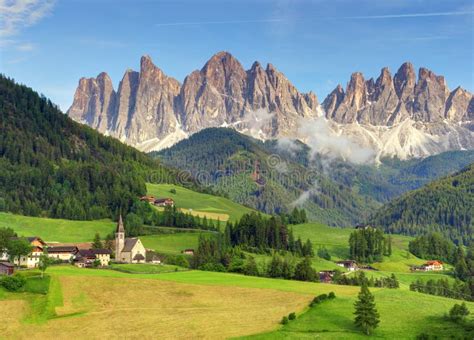 Italy Dolomites Val Di Funes Stock Photo Image Of Mountain