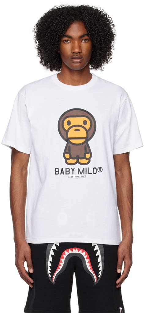 Bape White Baby Milo T Shirt Ssense Uk