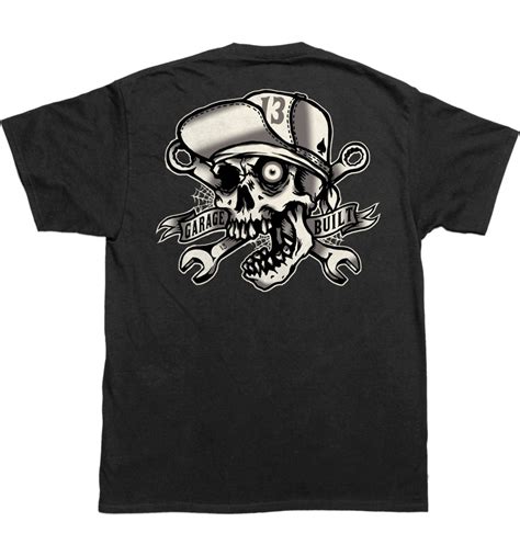 Lucky 13 Mens Skull Bro T Shirt Merch2rock Alternative Clothing