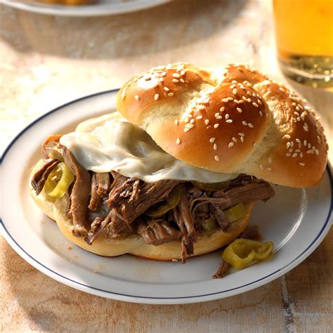 These are made with a our favorite weeknight ground beef tacos. Spicy Shredded Beef Sandwiches Recipe | Taste of Home