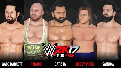 WWE 2K17 NEW SUPERSTARS Batista Ryback Roddy Piper Wade Barrett