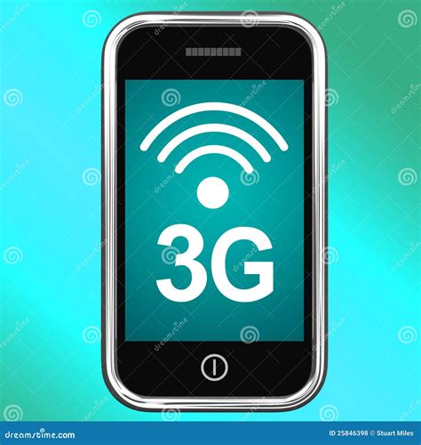 3g Internet Connected On Mobile Phone Stock Illustration Illustration