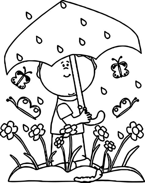 Rain Coloring Page At Free Printable Colorings Pages