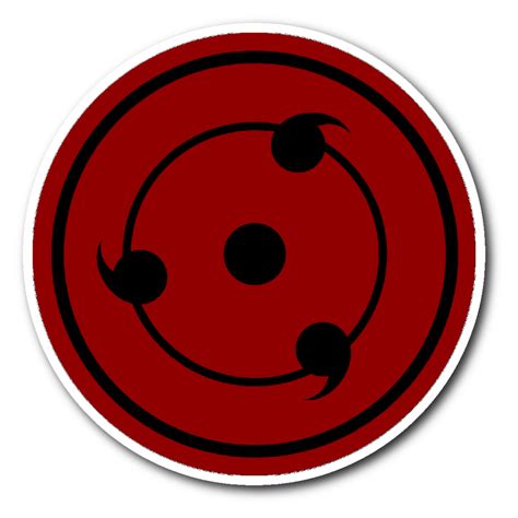 Naruto Exclusive Uchiha Sharingan Symbol Sticker Red — Png Share Your