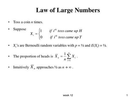 The law of large numbers is an important concept in statisticsbasic statistics concepts for financea solid understanding of statistics is crucially important in helping us better understand finance. PPT - Law of Large Numbers PowerPoint Presentation, free ...