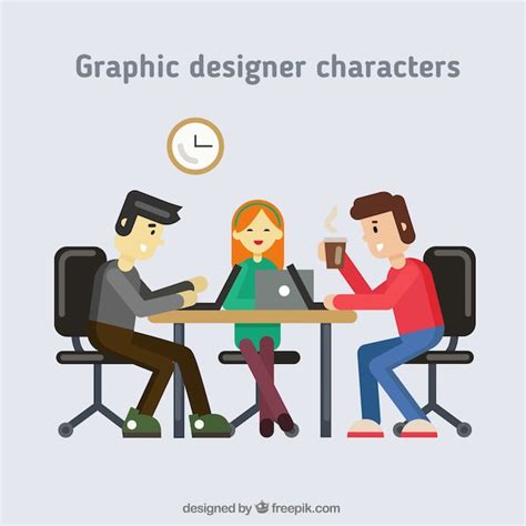 Premium Vector Graphic Designer Characters