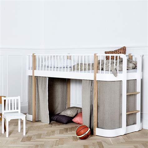 Oliver furniture junior bett 90 x 200 cm inkl. Oliver Furniture Bett halbhohes Hochbett Wood Collection ...