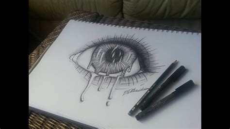 DRAW Melting Eye Sketch - YouTube