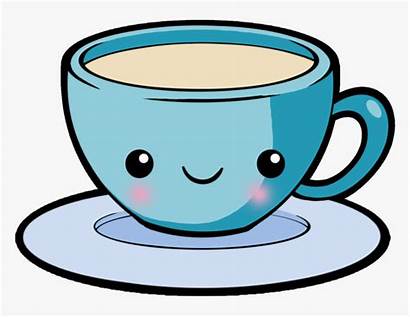 Cup Cartoon Coffee Clipart Drawing Tea Face