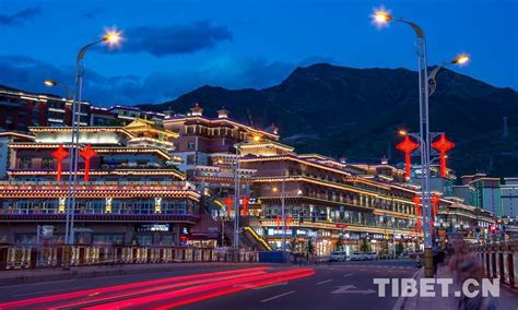Fascinating Night Views Of Chamdo Tibetphotochina Tibet Online