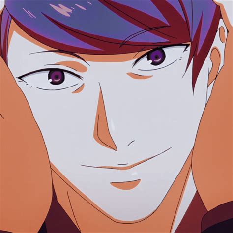 A Close Up Of A Person With Red Hair And Purple Eyes Looking At The Camera