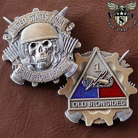 1st Armored Division Old Ironsides Army Challenge Coin Original Art