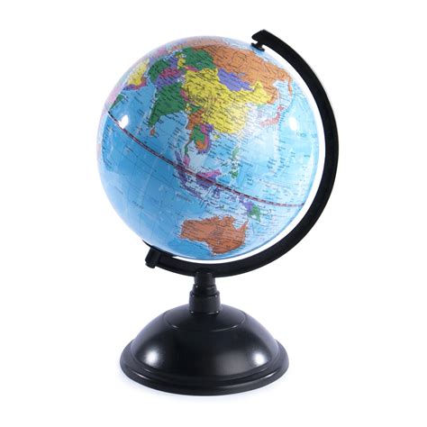 Rotating Colour Globe 20cm Diameter Small World Atlas And Desk Etsy