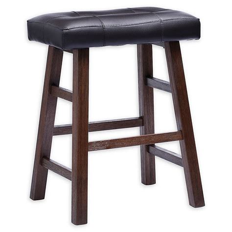 Clean with soft, dry cloth; Padded 24" Saddle Bar Stool In Walnut/black | Saddle bar ...