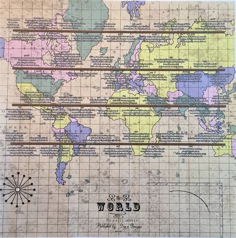 World History Timeline With World Map Dign Designs