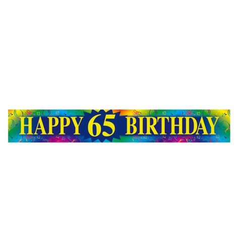 Happy 65th Birthday Foil Banner 274m 12 Pkg Amscan International