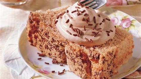 Aim for at least 5 servings of vegetables & 4 of fruit per day. Low-Fat Mocha Angel Cake recipe from Betty Crocker