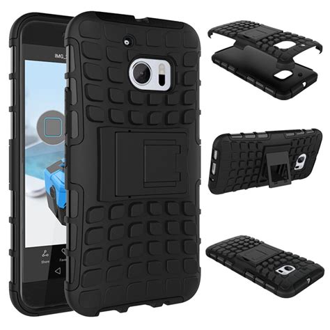 For Htc M8 M9 M10 Heavy Duty Impact Hybrid Armor Cover Kick Stand Hard Plastic Case For Htc One