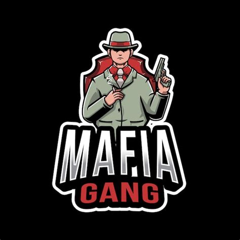 Mafia Gang Esport Logo Premium Vector