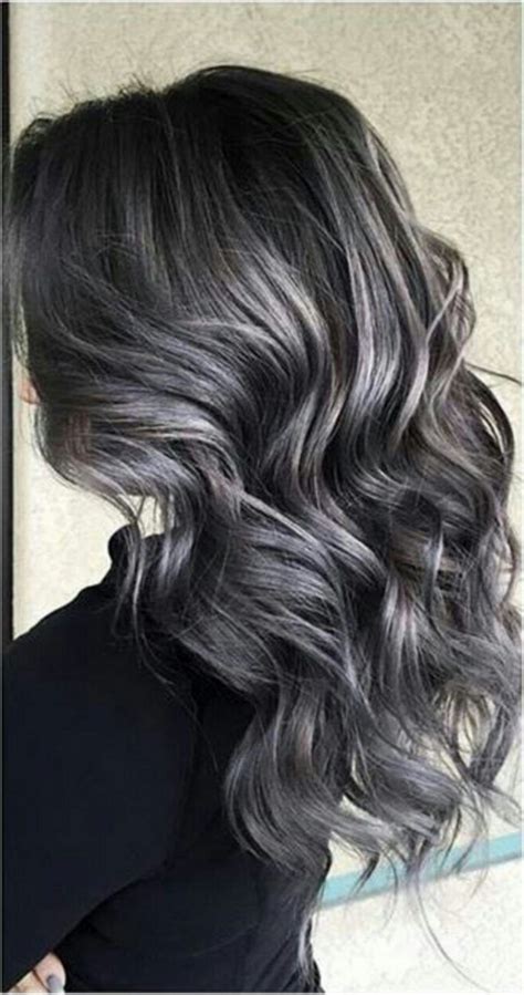 Absolutely Stunning Silver Gray Hair Color Ideas Hair Colour Style Dark Hair With