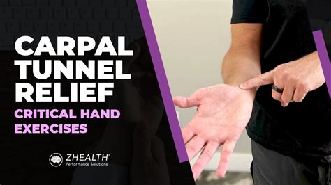 Carpal Tunnel Relief Critical Hand Exercises Youtube