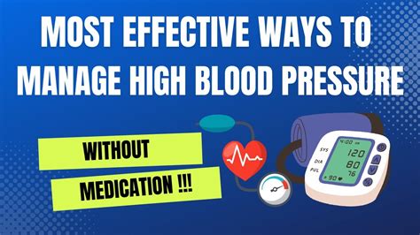 Most Effective Ways To Manage High Blood Pressures Without Medication